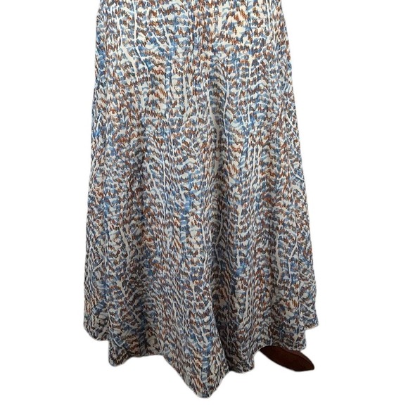 THEORY PRINTED CUT-OUT SLEEVELESS MIDI DRESS IN BLUE MULTI NWT WOMEN'S SIZE 8 - Picture 10 of 16